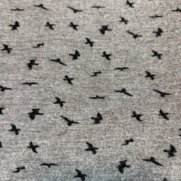 MADE IN CANADA - Flutter Sleeve, Scoop Neck Bamboo Top - Pretty Crow Print - Picture 3 of 11